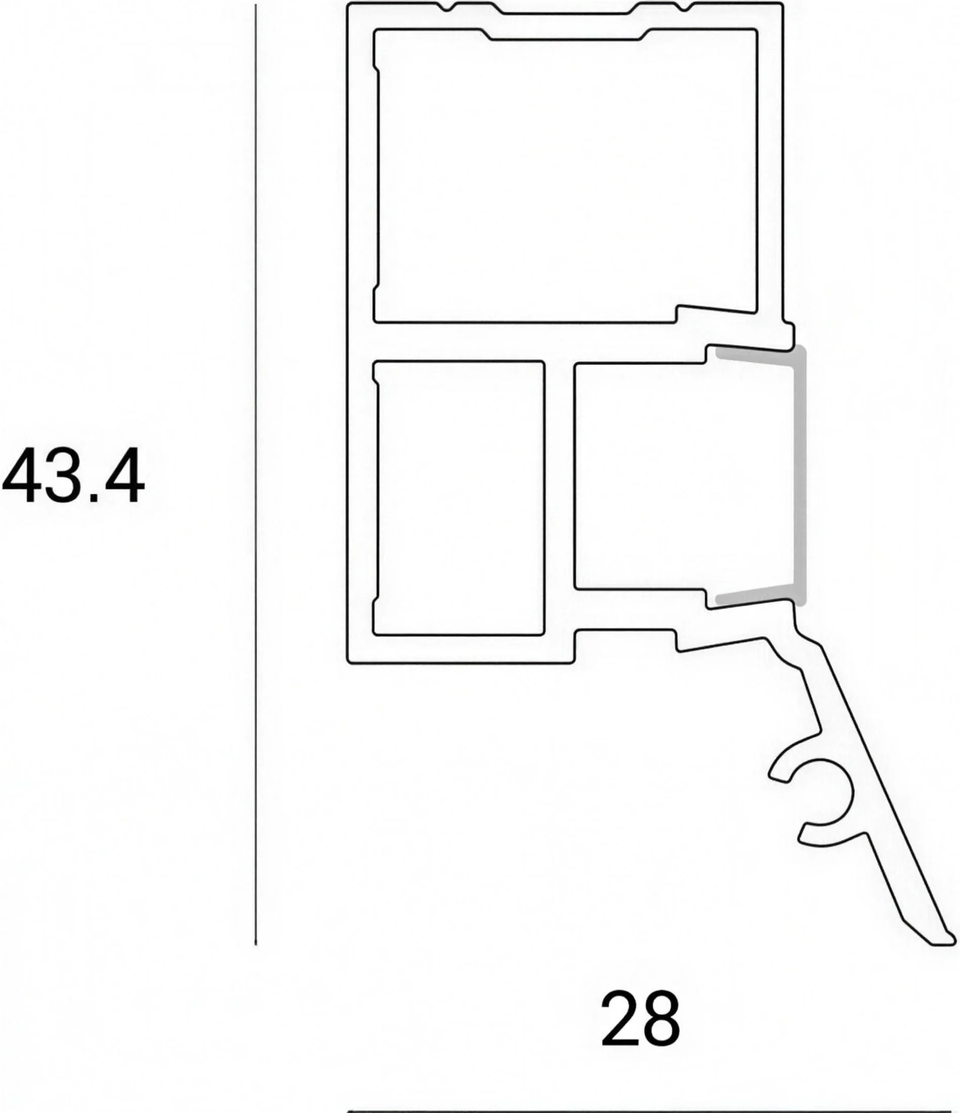 Konstruktsiooniprofiil hajutiga - 2